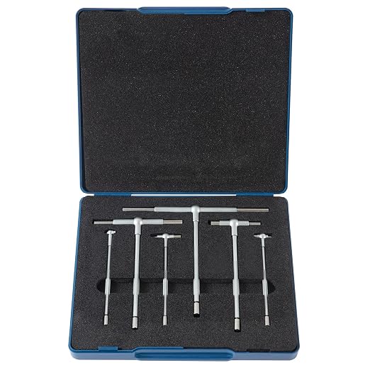 Beslands 6 Pc Telescoping Gage Set, T-Bore Hole Gauges, High Precision