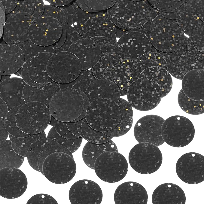 MECCANIXITY 700 Pcs Flat Round Sequins 15mm/0.6 Inch Loose Paillettes Craft