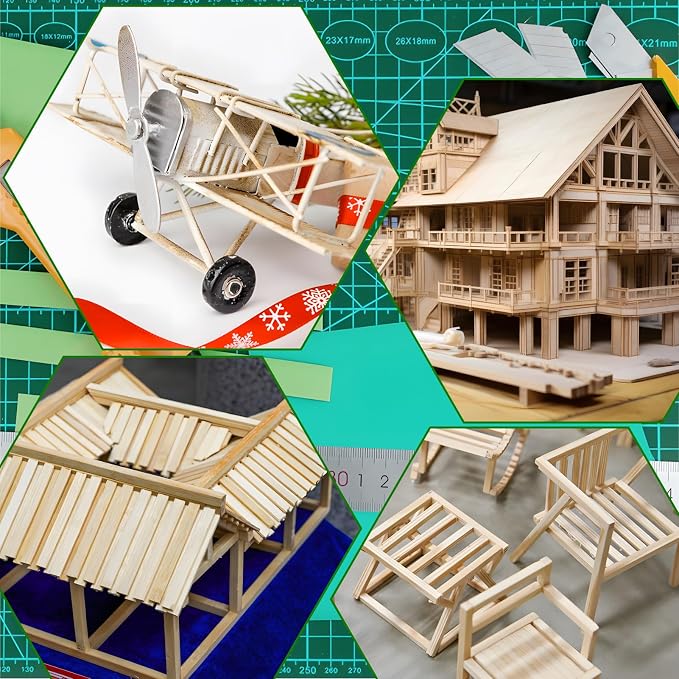 Balsa Wood Sticks, Square Wooden Dowel Rods, Balsa Wood Strips