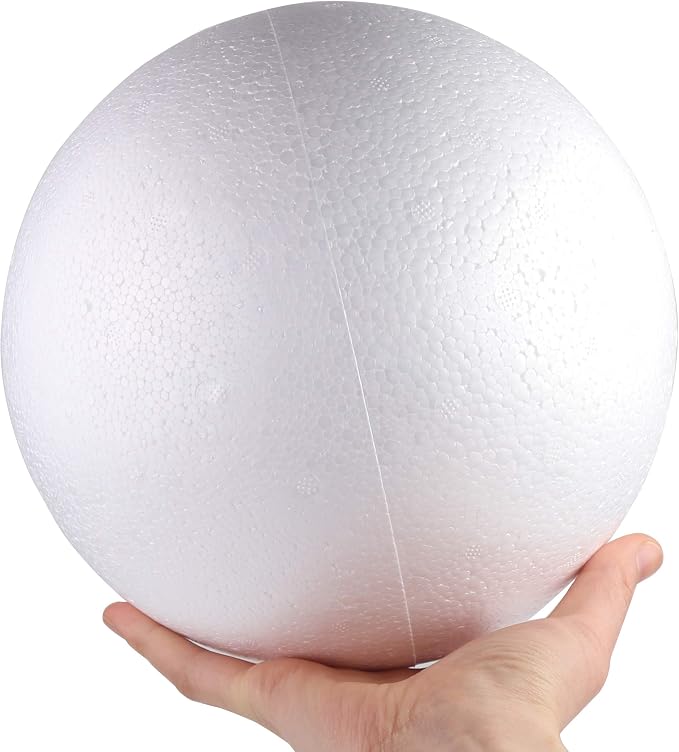DIYASY 8’ Large White Foam Balls, 2 Pack Giant Foam Balls, Smooth Solid Craft