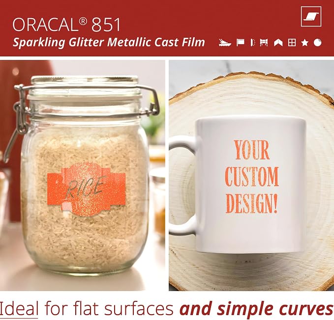 ORACAL 851 Cast Blooming Coral Metallic Sparkle Glitter Craft Film Premium