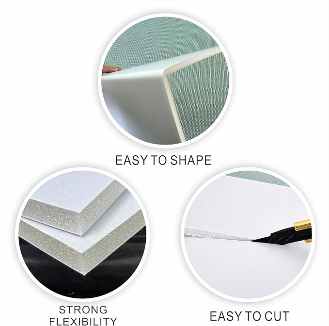 Foam Board 12 x 18 in, ZXUNLIEH 12 Pack White Poster Board, 3/16 in Thick |