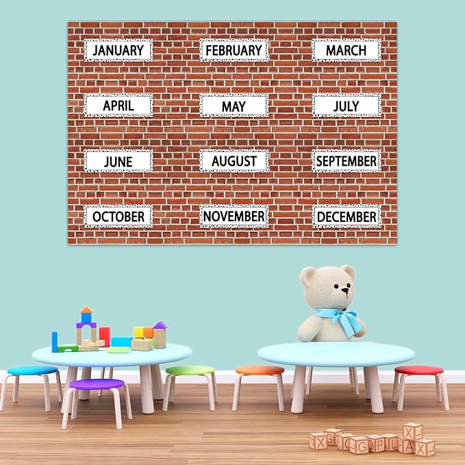 Qyeahkj Red Brick Bulletin Board Paper Roll Fireplace Bulletin Board Background