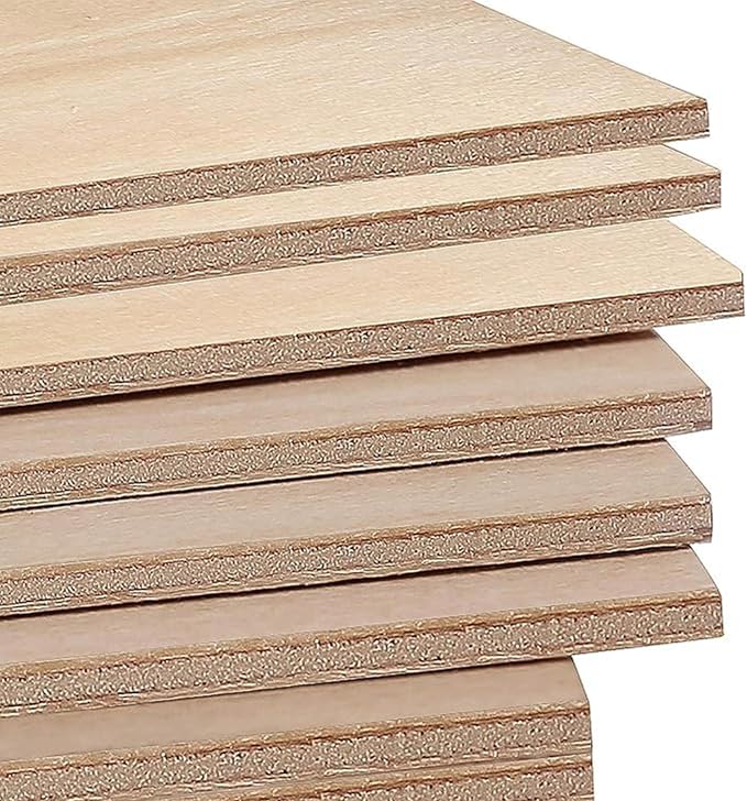 KEILEOHO 40 Pack 4 x 8 Plywood Sheets, 1/16 Inch Thin Unfinished Natural