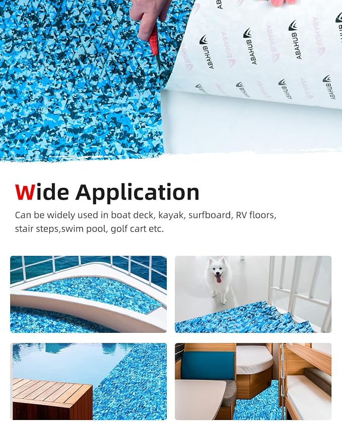 Abahub EVA Foam Boat Flooring Self-Adhesive Decking Surfboard Traction Pad |
