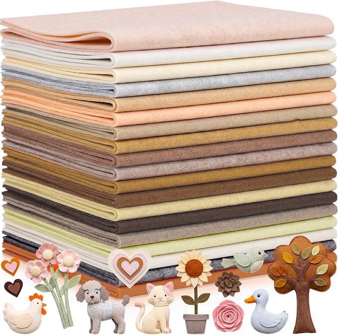 Tegeme 100 Pcs 8 x 12 Inches Felt Fabric Sheet