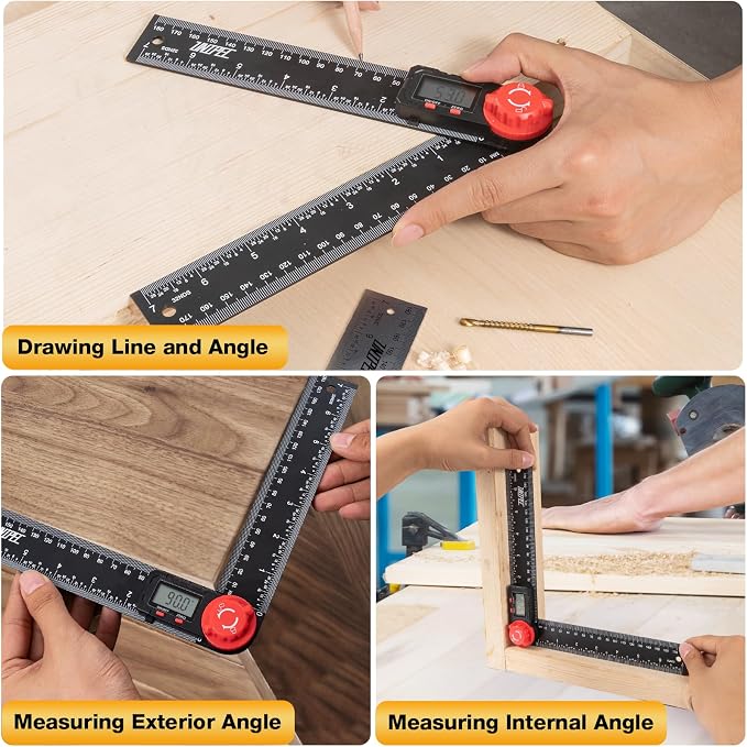 Digital Angle Finder Protractor, Angle Finder Ruler, 7inch 200mm, Angle
