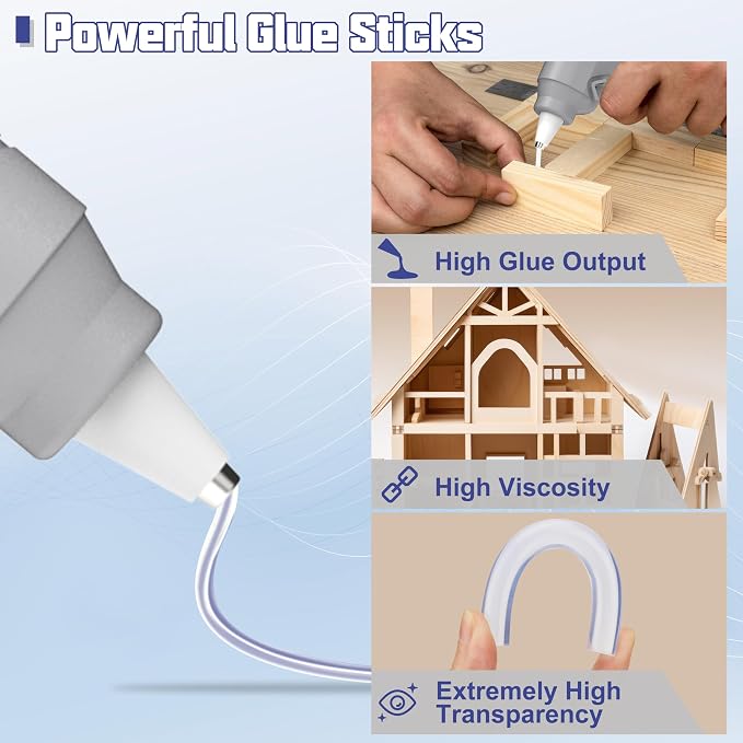 Halobios Hot Glue Gun, Fast Preheating Hot Melt Glue Gun