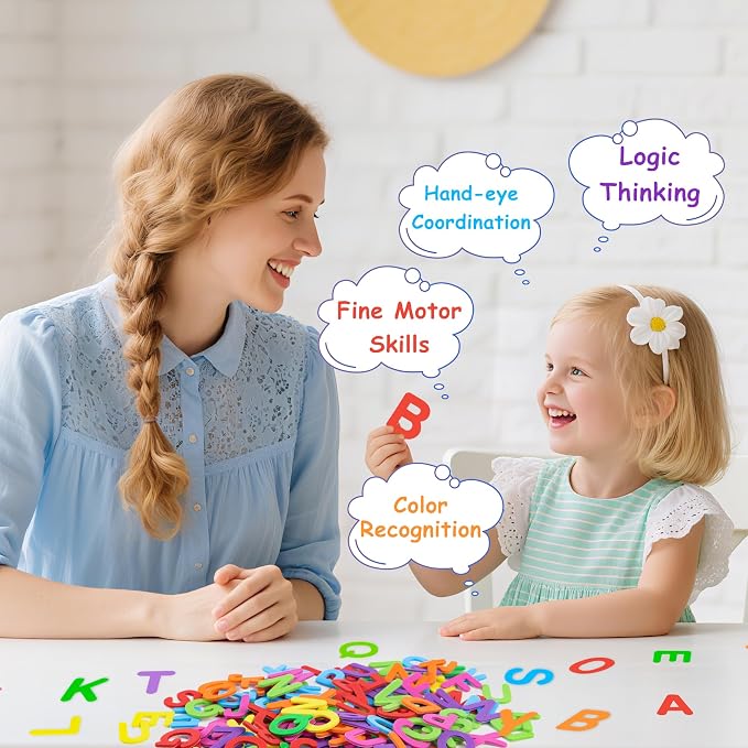 1300Pcs Foam Stickers, 8 Colors Foam Letter Stickers