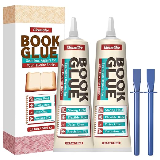Book Glue, Dries Clear & Flexible Book Binding Glue Adhesive, Used