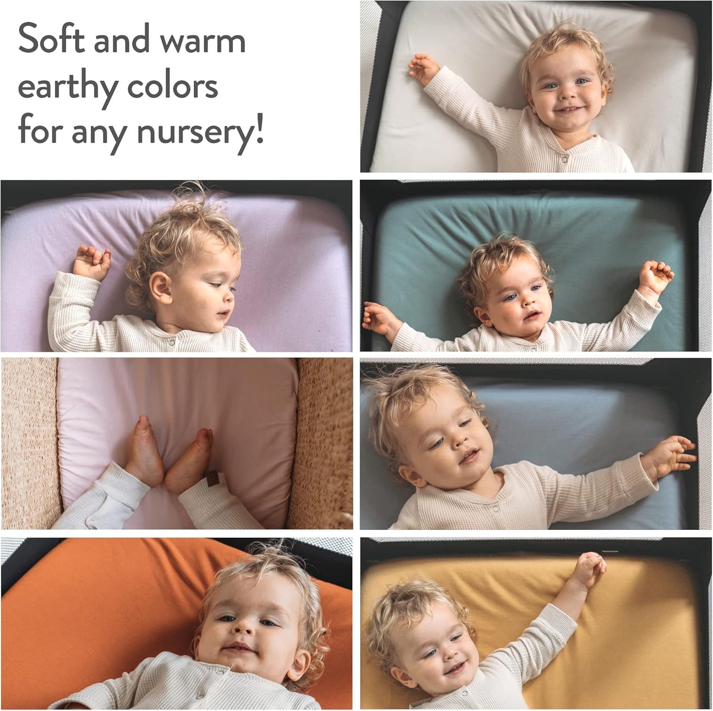 Mini Portable 24x38 Fitted Crib Sheets – Compatible with Dream on Me, Delta Porta Crib and Arms Reach Ideal Cosleeper – 100% Jersey Cotton – Mustard Yellow + Burnt Orange – 2 Pack