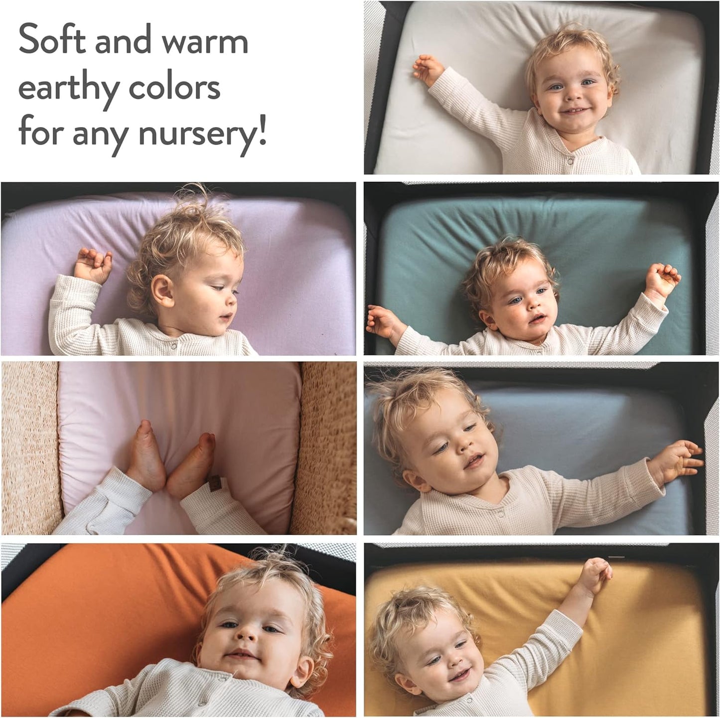 Bassinet Fitted Sheets for Chicco LullaGo Anywhere, Baby Bjorn Cradle and 14 x 29 Mattress Pad – Snuggly Soft 100% Jersey Cotton – Light + Dark Grey – 2 Pack