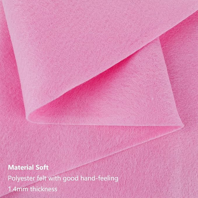 Jtnohx Color Felt, 1 Square Yard Felt Fabric, 1.4mm Thickness Flexible Craft