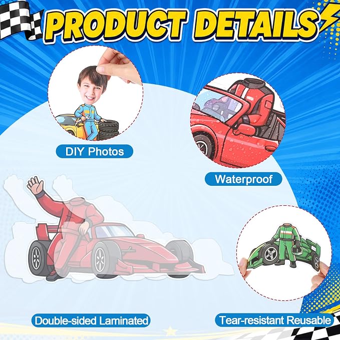 120pcs Race Car Cutouts Racing Theme Bulletin Board Decoration Back to School
