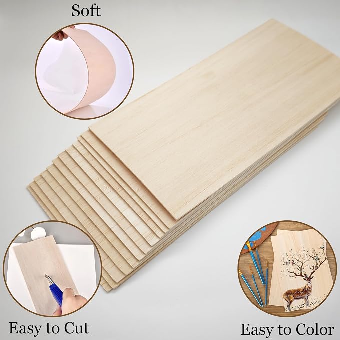 Balsa Wood Sheets 1/16" Thick