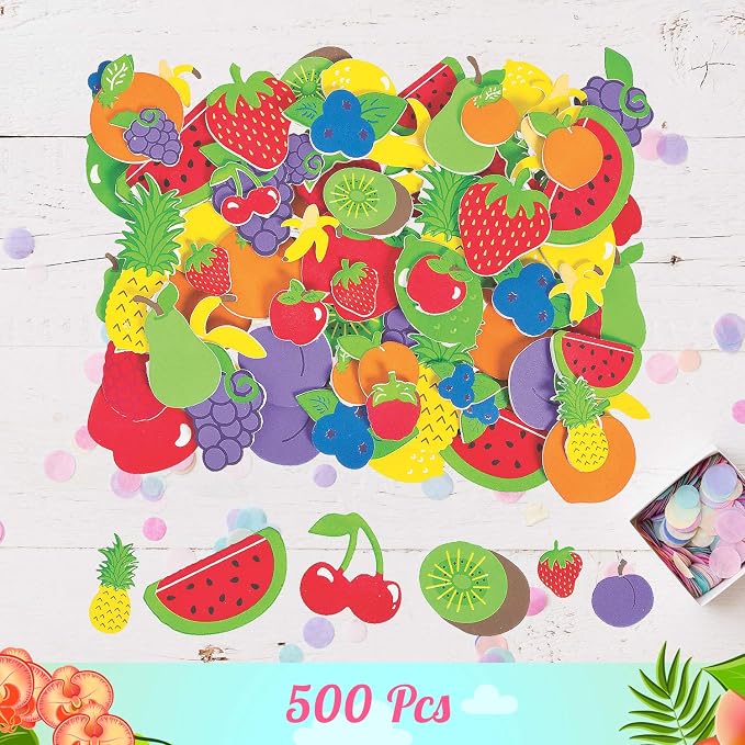 Fun Express 500 Pack Self-Adhesive 3D EVA Foam Stickers