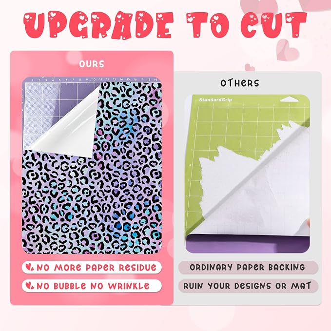 Tintnut Rainbow Leopard Permanent Vinyl 12x10in 10 Sheets Adhesive Vinyl |