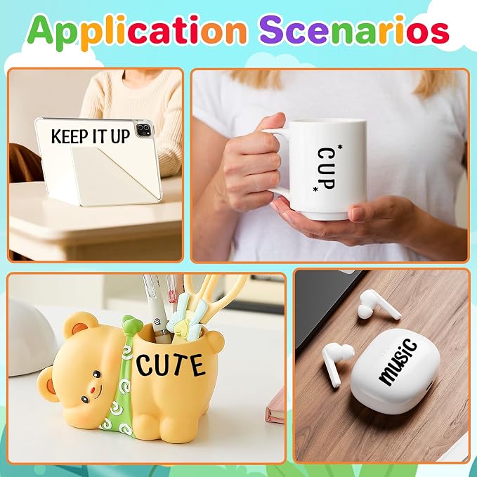 Letter Stickers 0.5 inch, Self-Adhesive Vinyl Waterproof ABC Letter Stickers