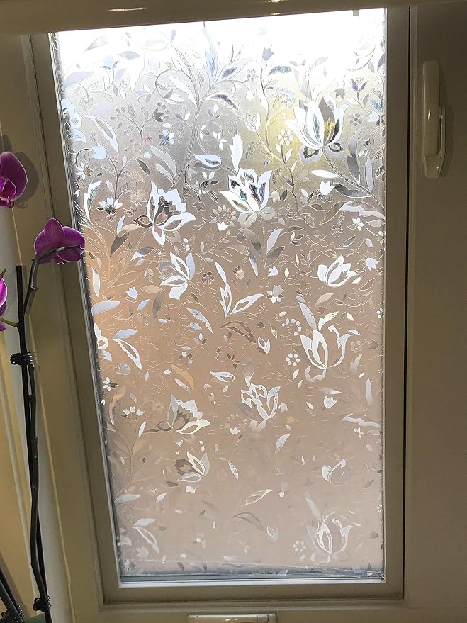 Window Film Privacy Stained Glass Frosted Decoration Static Cling Removable