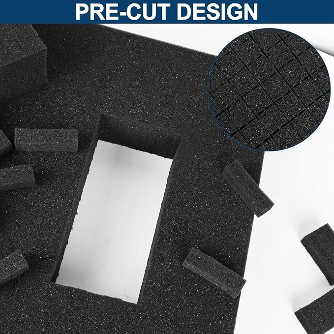 8 Pcs Pick and Pluck Foam Sheets 3 Size Polyurethane Pick Apart Foam Inserts