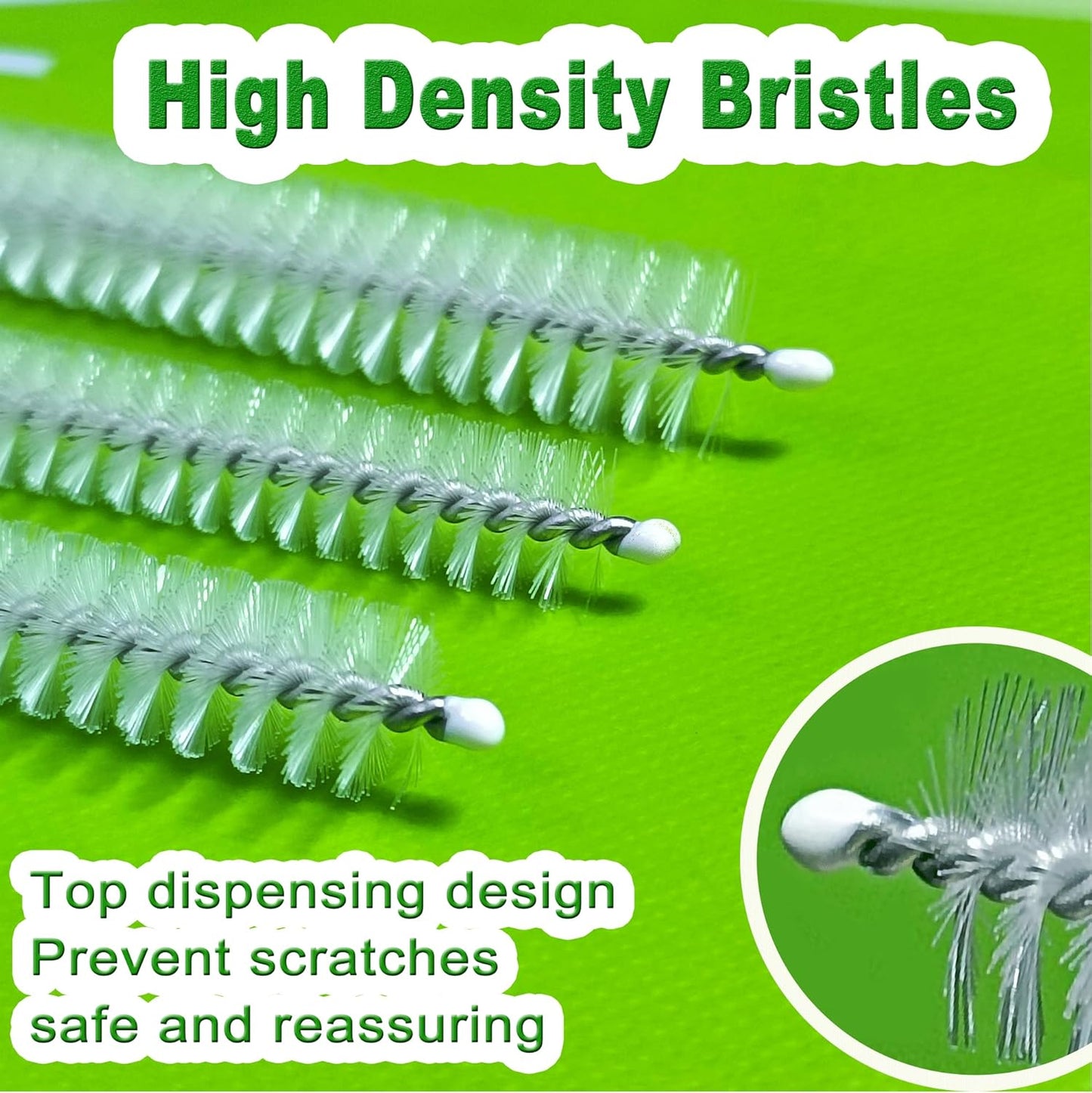 Straw Cleaning Brush 2 Size(12+10 Inch) 12 mm,Straw Cleaner Brush with Steel Wire 3mm Thick, Straw Brush Cleaner with Big Circular Handl for Cleaning Water Bottle, Stanley Cup, Sippy Cups 6-Pack