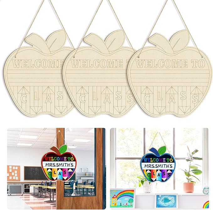 Large Welcome Sign for Classroom Decoration Crafts Hanging to Paint DIY Blank