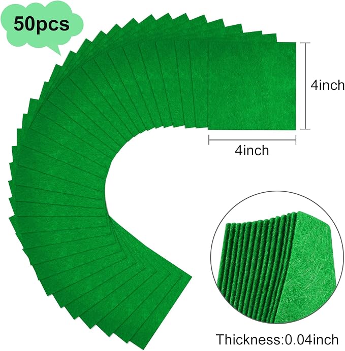 Morcheiong 50 Pcs Felt Fabric Soft Felt Fabric Sheet