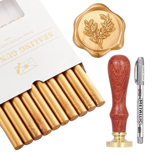 Yoption Wax Seal Kit, Eucalyptus Wax Seal Stamp, Wine Packages