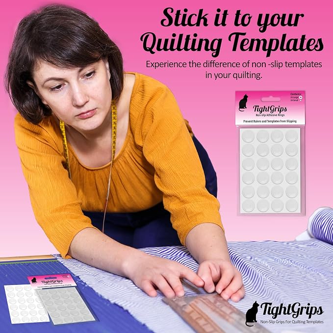 TightGrips Non-Slip Pads for Quilt Templates | Precision Grips for Quilting