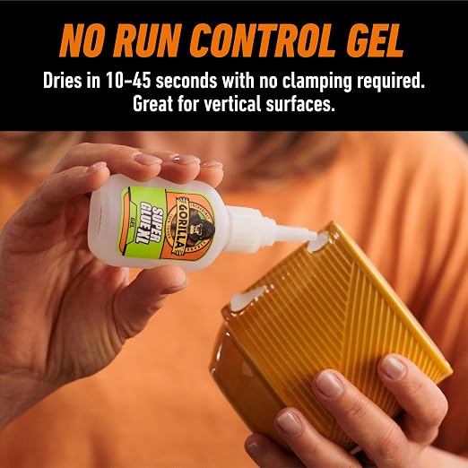 Gorilla Super Glue Gel XL, No‑Drip Control
