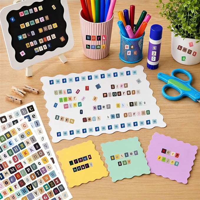 5216Pcs Magazine Letter Stickers