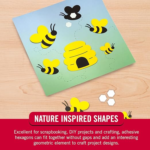 VELCRO Brand Sticky Back Hexagons, 150pk Dots
