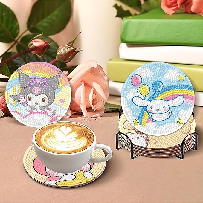 8Pcs Diamond Art Painting Coasters