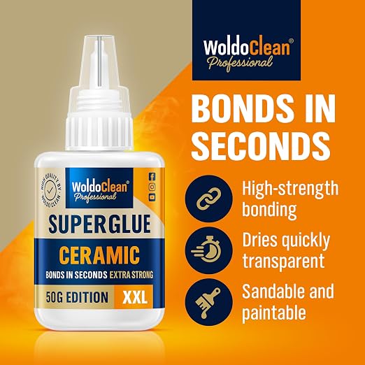 WoldoClean Super Glue for Ceramics and Porcelain 50g
