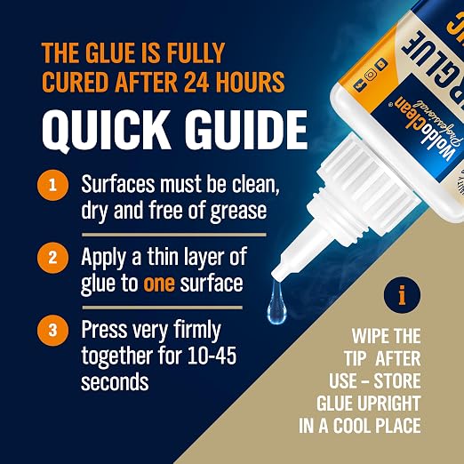WoldoClean Super Glue for Ceramics and Porcelain 50g