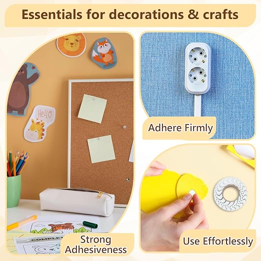 400 PCS 1mm Double Sided Foam Dots 0.4" Foam Round Dots 3D Foam Tape Craft