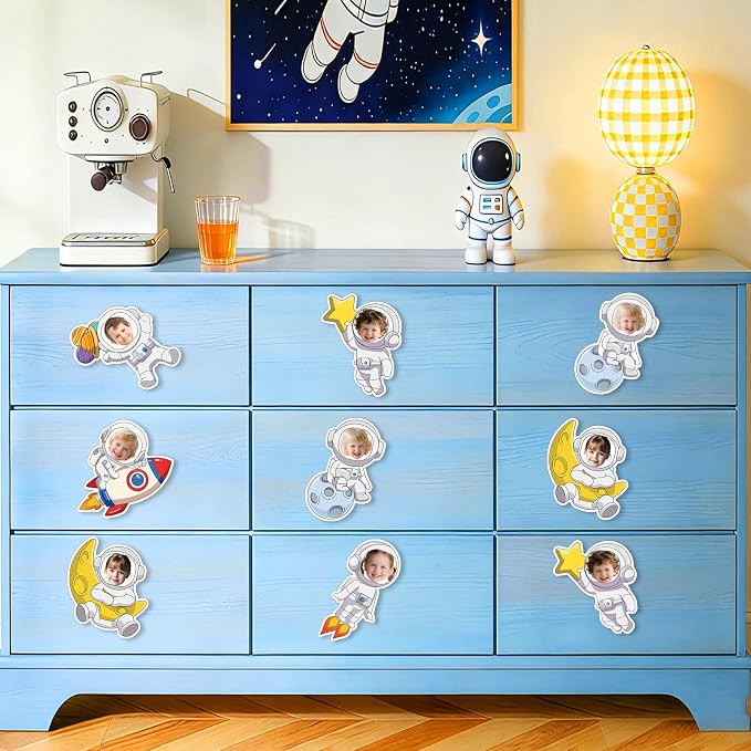 54Pcs Astronaut Cutouts Bulletin Boards Decorations, DIY Space Cutouts Planet