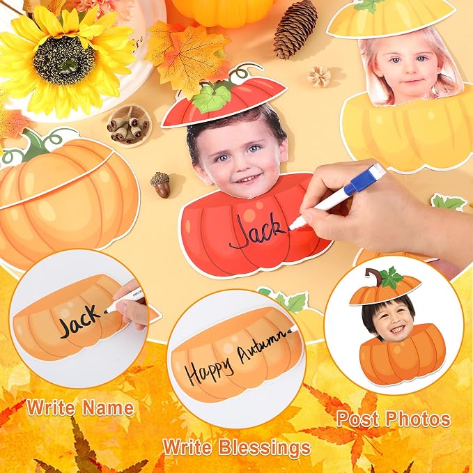 gisgfim 80Pcs Fall Pumpkin Cutouts Thanksgiving Fall Decorations Bulletin Board