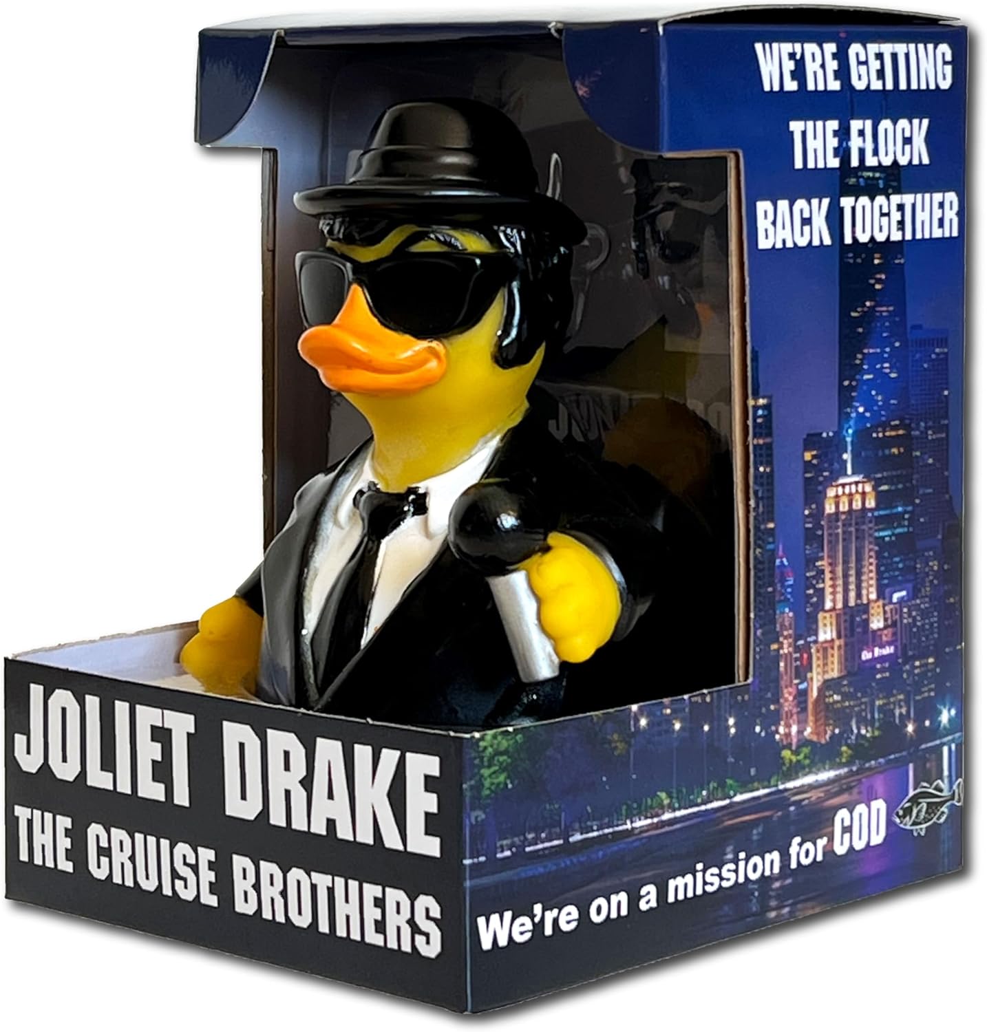 CelebriDucks - Joliet Drake - The Cruise Brothers - Floating Rubber Ducks - Collectible Bath Toy Gift for Kids & Adults of All Ages