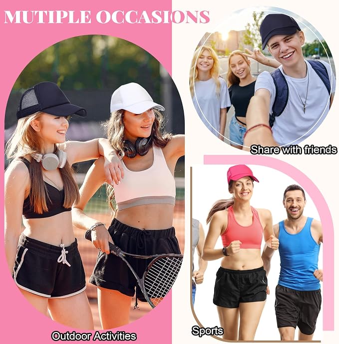 Vabean 24 Pack Sublimation Blank Cap Trucker Mesh Cap Unisex Plain Blank
