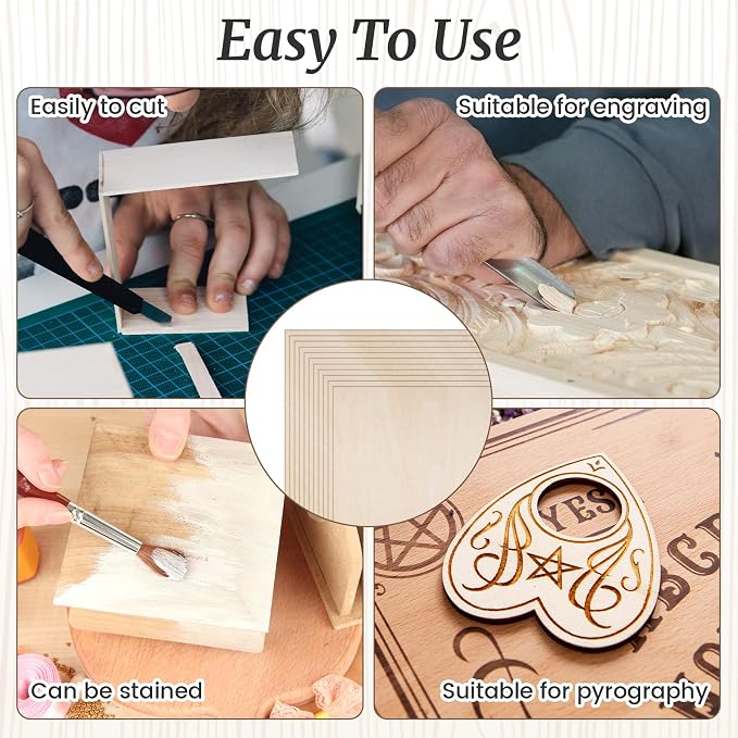 10Pack Basswood Sheets 1/16, 11.8"*11.8" 1.5mm Basswood