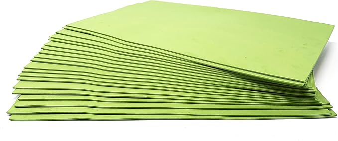 Allgala 20-Value-Pack EVA Foam Paper 8x12 Inch Sheets-Lime-CF85309