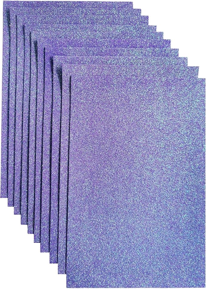 Jtnohx Glitter Felt Fabric, 8 x12 inches Felt Square Glitter