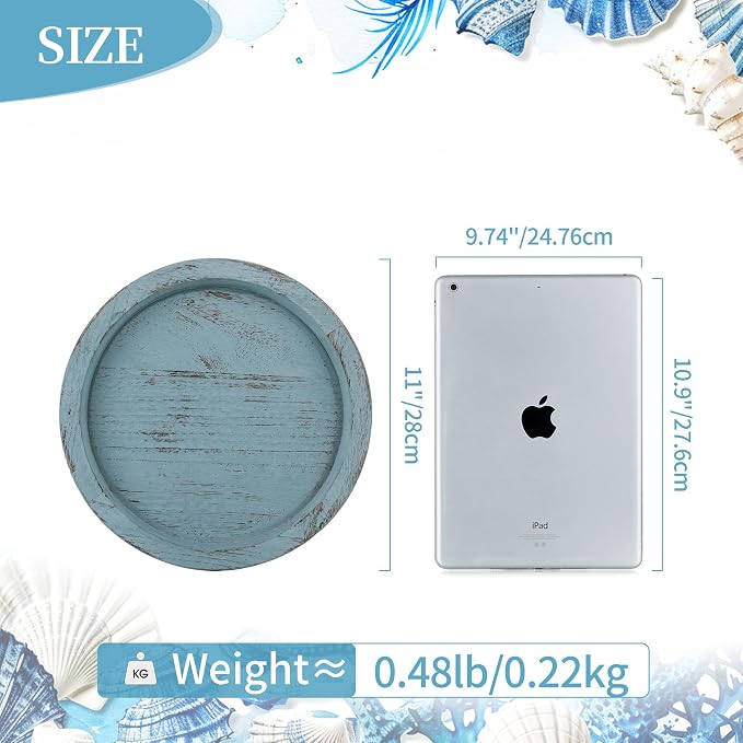 Hanobe Coastal Decorative Tray, Farmhouse Plate