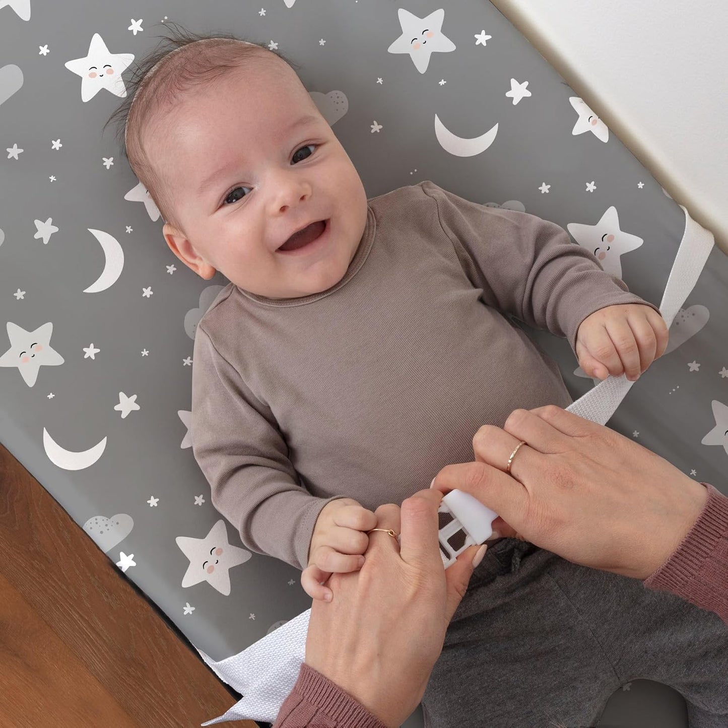 BROLEX Changing Pad Covers for Baby: Boy Girls Ultra Stretchy Soft 2 Pack Rainbow&Stars