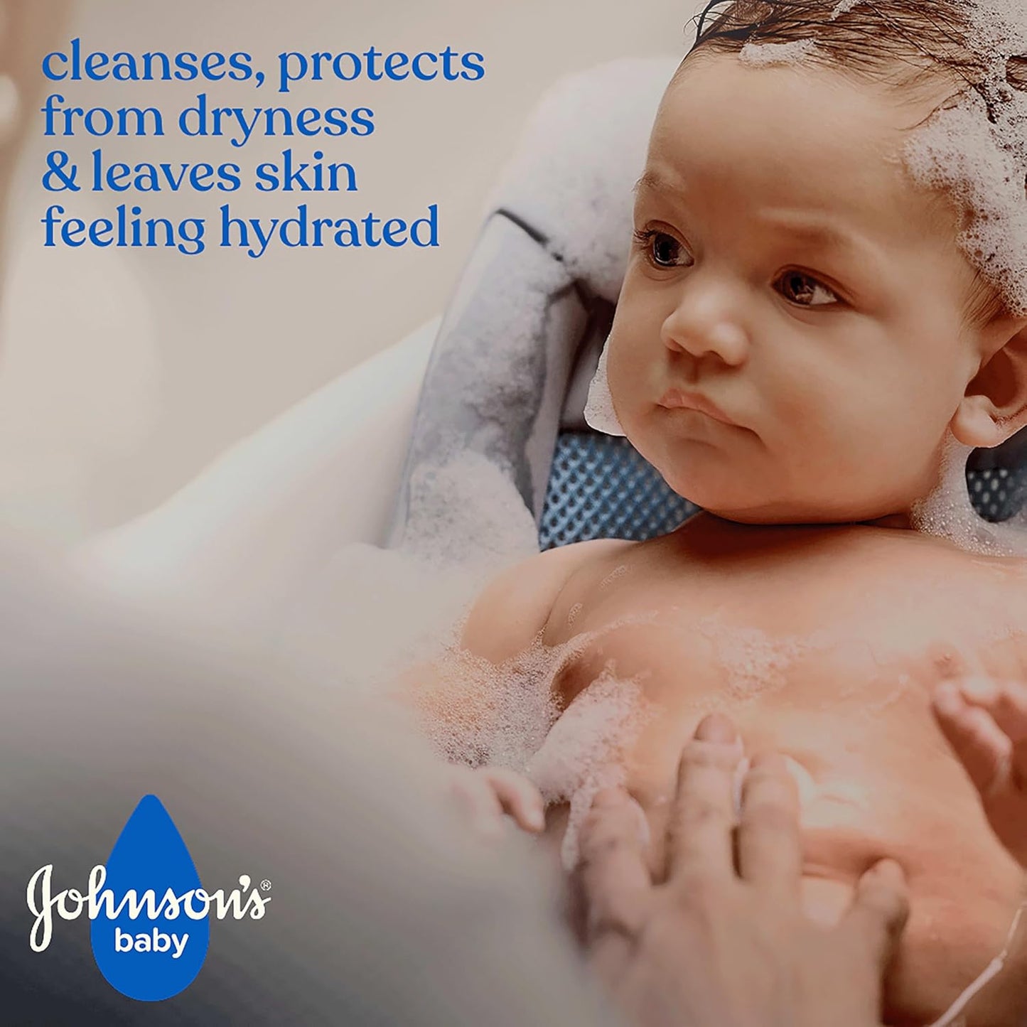 Johnson's Baby Head-To-Toe Baby Wash & Shampoo + Aloe & Vitamin B5, 2-in-1 Bath Wash Gently Cleanses Newborn's Delicate Skin & Hair, Hypoallergenic, No Added Parabens, Dyes & Sulfates, 13.6 fl. Oz