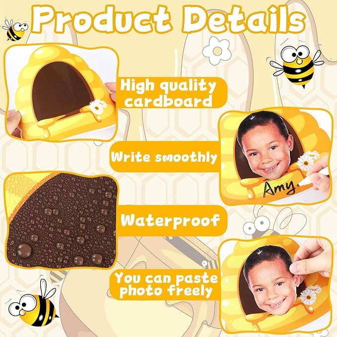 gisgfim 80Pcs Bee Hive Cutouts Summer Honey Bee Hive Decorations Bulletin Board