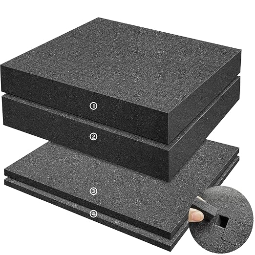 4 Pack Gun Case Foam Inserts