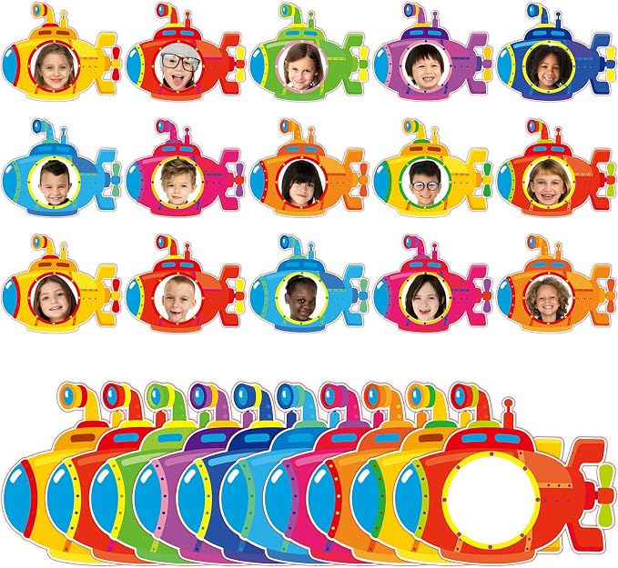 gisgfim 80Pcs Summer Cutouts Submarine Decorations Under The Sea Bulletin Board