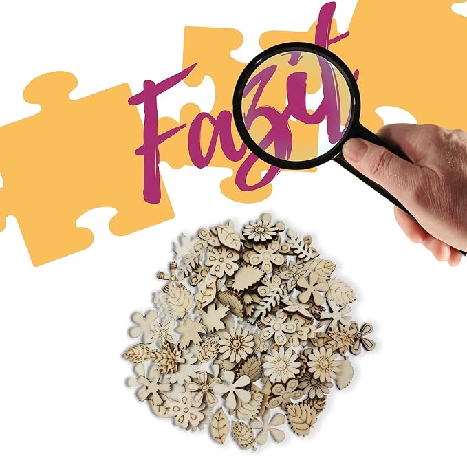 100 Pcs Unfinished Wooden Cutouts